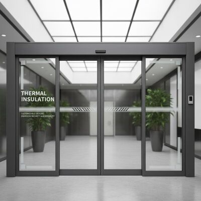 شراء العزل الحراري الاختياري الأبواب المنزلقة التجارية التلقائية التصاميم القابلة للتخصيص التي تعزز الأمن والسهولة online manufacture