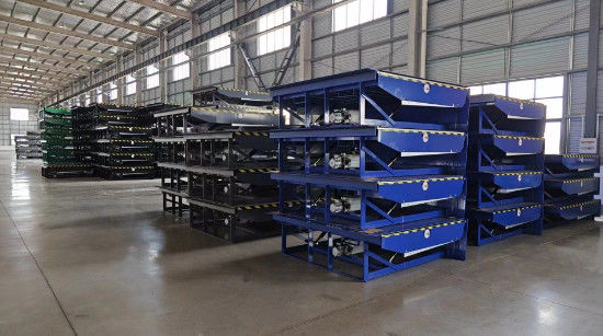 محطة تحميل الهيدروليكية الكهربائية مستوى رصيف الحمل الديناميكي 6800kg / الحمل الثابت 13600kg
