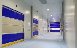 إصلاح أوتوماتيكي لـ (PVC Fabric) إعادة تعيين السرعة العالية للشاشة الدوارة السريعة للشاشة الدوارة السريعة غرفة نظيفة باب سريع